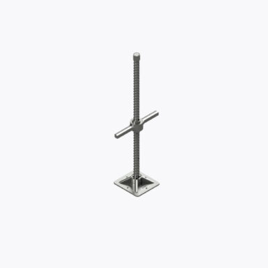 1″1/8×24″ Coarse Thread Leveling Jack w/Base Plate – Monaco Scaffold